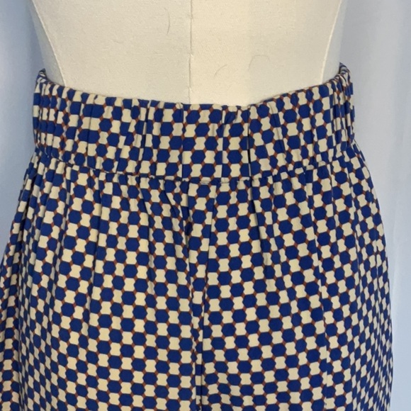 Zara wide leg blue print capri size M - Picture 4 of 5